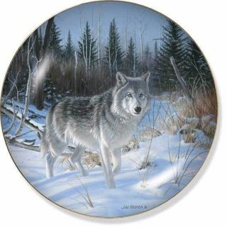 Wolf Collector Plate by Jim Kaspar Wild One Wolf Gifts