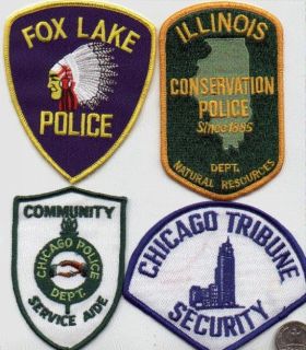 Illinois Police Department Patch Fox Lake Indian Chief