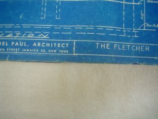Architectural Blueprints House Plans by Samuel Paul The Fletcher 1954