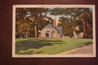 Augusta Stone Church Fort Defiance VA Old Postcard