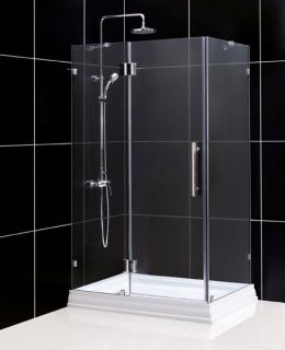DreamLine QUADLUX 31 x 45 x 73 Frameless Hinged Shower Enclosure