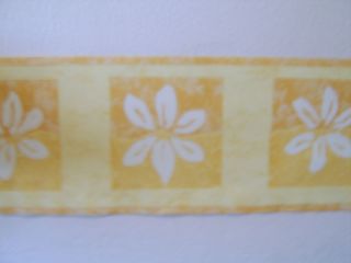 Yellow Daisy Flower Bed Room Wallpaper Border New 5M