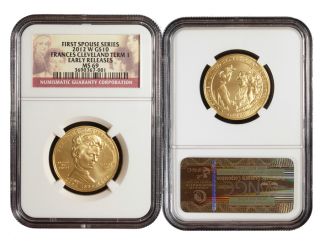  Gold 22nd First Spouse Frances Cleveland 1/2oz NGC MS69 Early Releases