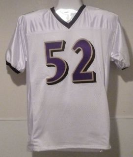 Ray Lewis Autographed Signed Baltimore Ravens White Size XL Jersey w