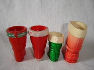 Vintage Candy Container Boots 2 Made of Wax 30s 40s 2 of Hard