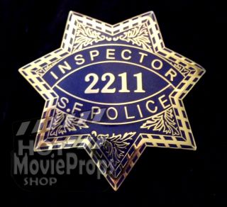 San Francisco Inspector Police Badge Dirty Harry