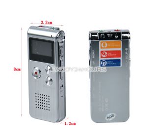  Rechargeable Digital Audio Recorder Dictaphone  Player FM