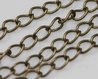 5M Bronze Cable Open Link Iron Metal Chain Finding Each Ring About 5x3