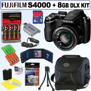 Fujifilm FinePix S4000 Digital Camera Black Deluxe Kit
