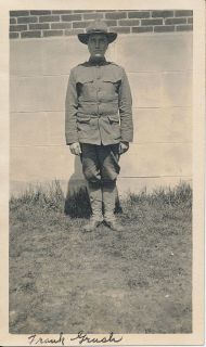 Old Photo Frank R Grush Dwight Illinois IL Army Uniform