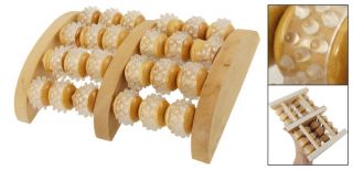Rubber Coated Wooden 24 Roller Relief Stress Foot Massager