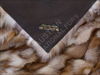  Blanket Made of Scandinavian Foxes Real Fox Fur Rug Fur Throw
