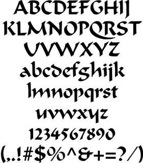 Oak Calligraphy Font Wooden Letters Number Names Wood 2 to 12 Symbols
