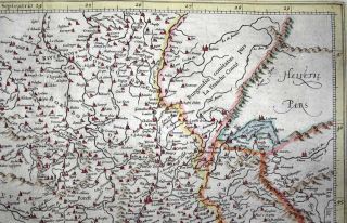 1633 (1585) Mercator Map SOUTHERN FRANCE Pyrénées to Monaco to