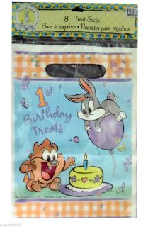  Bugs Bunny Taz Treat Sacks 1st First Birthday Party Supplies
