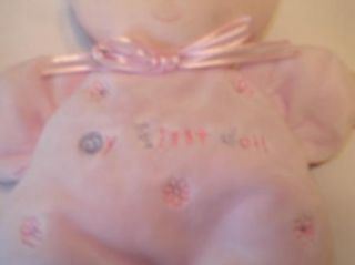  Just One year My First doll Brown hair baby doll rattle lovey 8