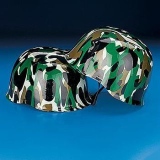  Army Hats Dozen Kids Birthday Party Favors Helmet Camouflage