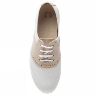 Fred Perry Simone Canvas Leather 4 UK Ivory Trainers Shoes Womens New