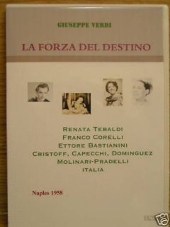 Verdi La Forza Del Destino Italian Opera Franco Corelli DVD