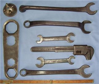  old vintage ford model t tool kit wrenches antique tools radiator cap
