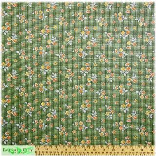 Andover Wash Tub Prints Sprig Green Cotton Quilt Fabric