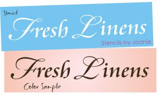 Stencil Fresh Linens Laundry Clean Shirts Socks Signs