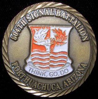 504th Signal Battalion Fort Huachuca Arizona Challenge Coin