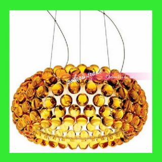 50cm Foscarini Yellow Amber Caboche Acrylic Ball Pendant Lamp Ceiling