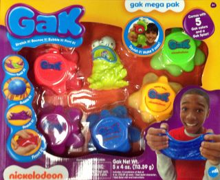  GAK Mega pak 5 colors + gak splat. HUGE pack foam slime goo