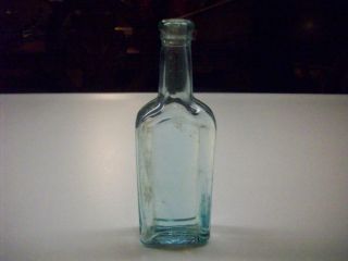 Antique Chas H Fletchers Castoria Bottle Aqua