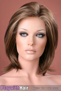 Flippy Lengths Lace Front Wig Brown Blonde Mix Mono Top Hand Tied Top