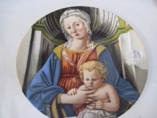  Annual Christmas Stamp Art Plate Madonna & Child by Fra Filippo Lippi