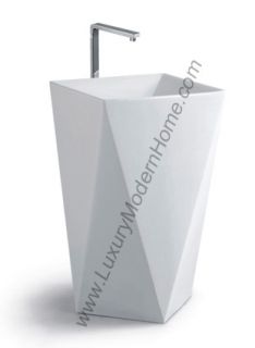  Sink Pedestal Wall Mount Floor Faucet Bathroom Vanity Decor