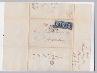 France Bordeaux to Netherlands Amsterdam 1856 Cover
