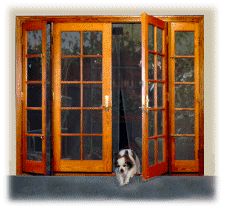  french doors that open in or out and it works on sliding glass doors