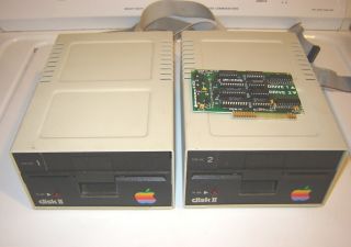  Apple II Dual 5 25 inch Floppy Drives Cable Controller Card
