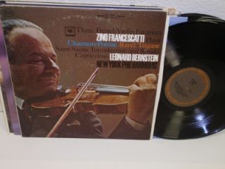 Zino FRANCESCATTI Three French Violin Saint Saens Bernstein LP