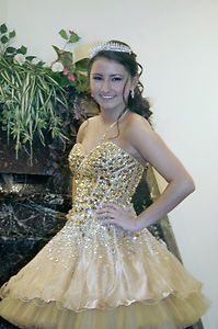Yellow Gold Jovani Party Prom dress