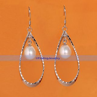 Genuine 9mm Freshwater White Pearl Drop Earrings Reliable Seller