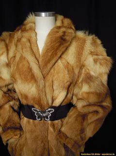 real fur coat golden jackal in very well tended good condition a