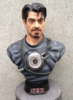 Tony Stark Lifesize Bust Statue 1 1 Robert Downey Jr