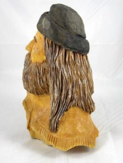 Frank Claeys Hand Carved Wood Mountain Man Sculpture Signed Figure