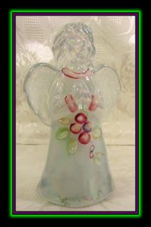 2005 Fenton Glass Iridized French Opalescent Handpainted Frostberries