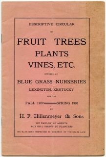  of Fruit Trees, Plants, Vines, etc. Offered at Blue Grass Nurseries