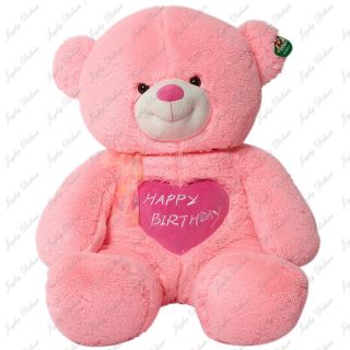 Giant 40 Teddy Bear Happy Birthday Heart Pink Stuffed