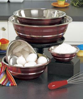  Kitchen Mixing Serving Food Bowl Set Stainless Steel Bowls