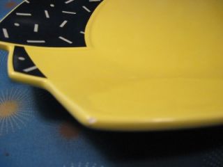 Kato Kogei for Fujimori Deco Yellow Black Dinner Plate RARE Sottsass