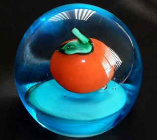 FRATELLI TOSO Murano RED CHERRY APPLE Fruit Decorative Paperweight