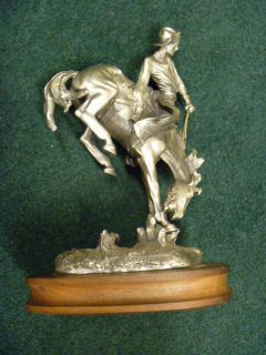 Frederic Remington DONE After The Outlaw Pewter