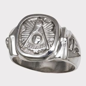  Silver Past Master Masonic Ring Mason Pastmaster Blue Lodge